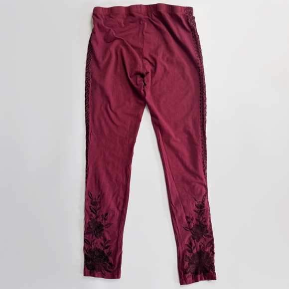 Johnny Was Joanna Tonal Embroidered Legging Vino Size Small - Picture 3 of 7